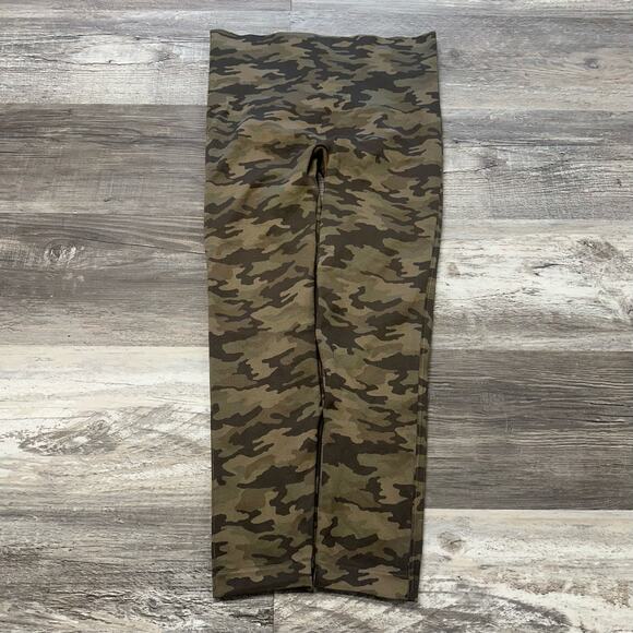 Spanx Look At Me Now Camouflage Womens L Control Top Seamless Camo Yoga Leggings - Picture 1 of 10